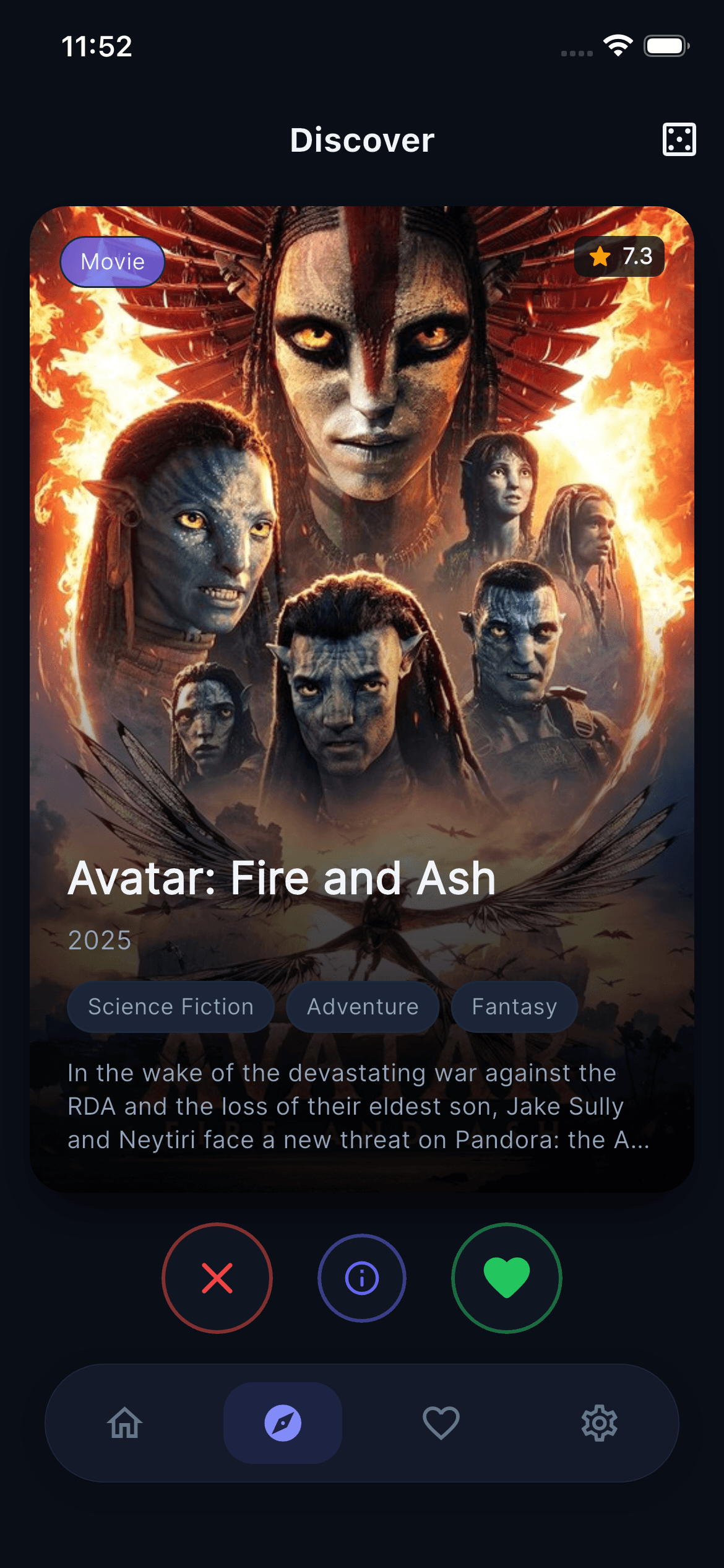 Smart Discover screen